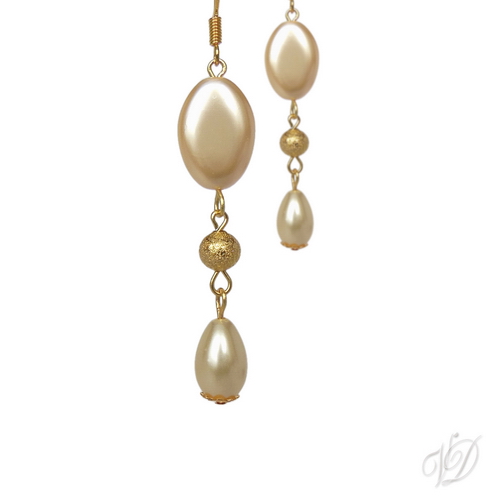 Náušnice - Stébla kapky perličkové (0470)