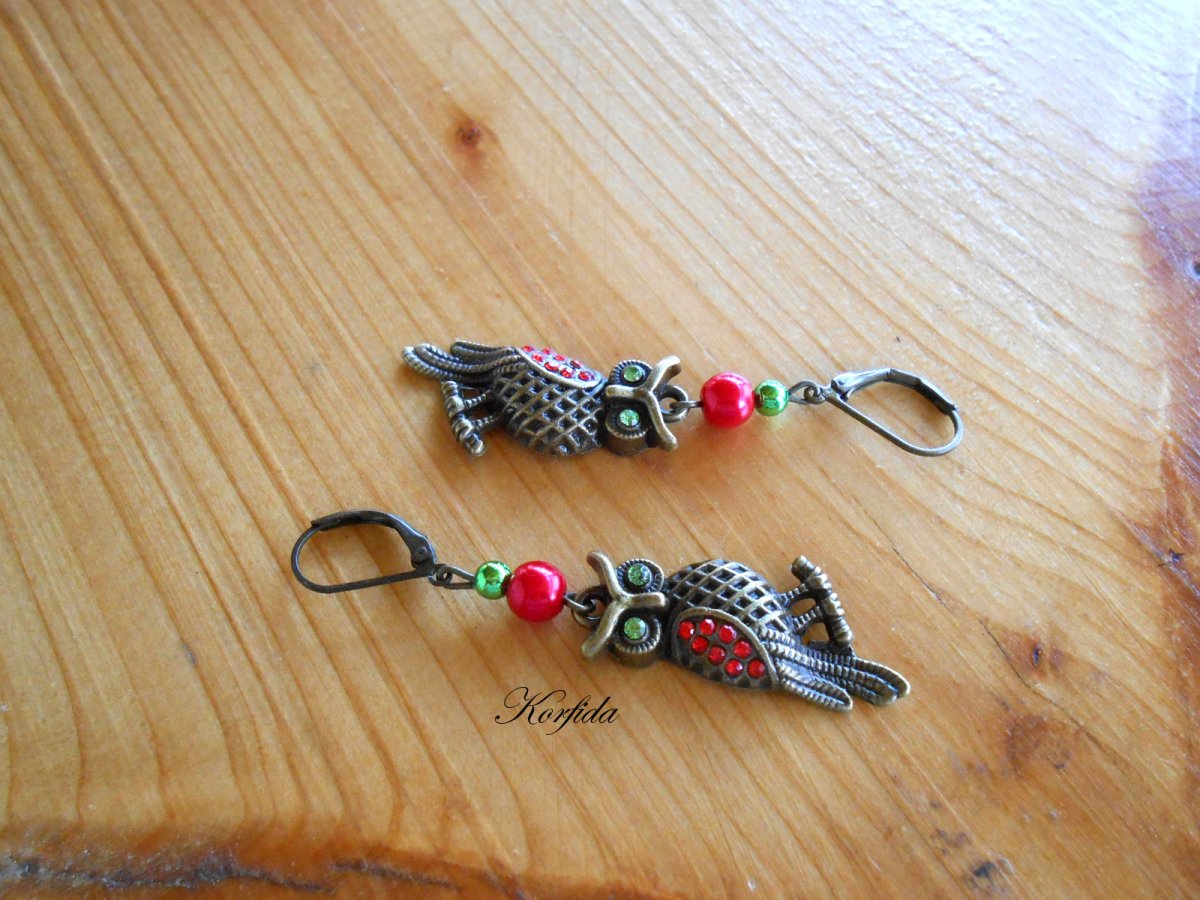 Náušnice sovičky (673/16)