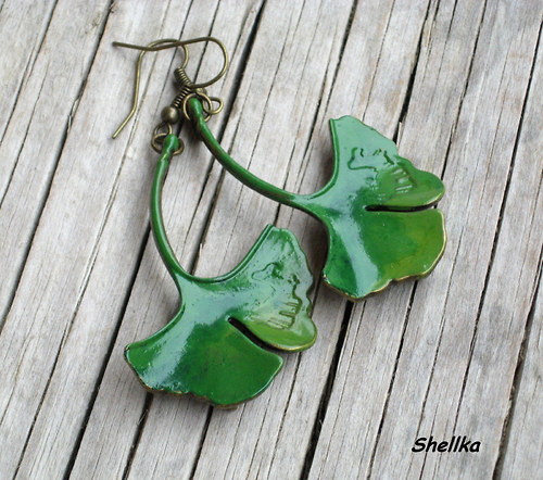 Náušnice,,GINKO LISTY,,