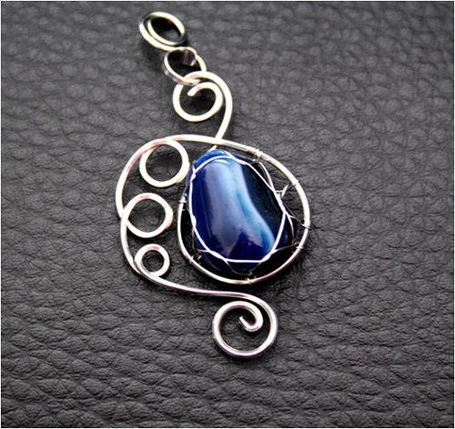 Přívěsek - S ACHÁTEM - hypoalergenní