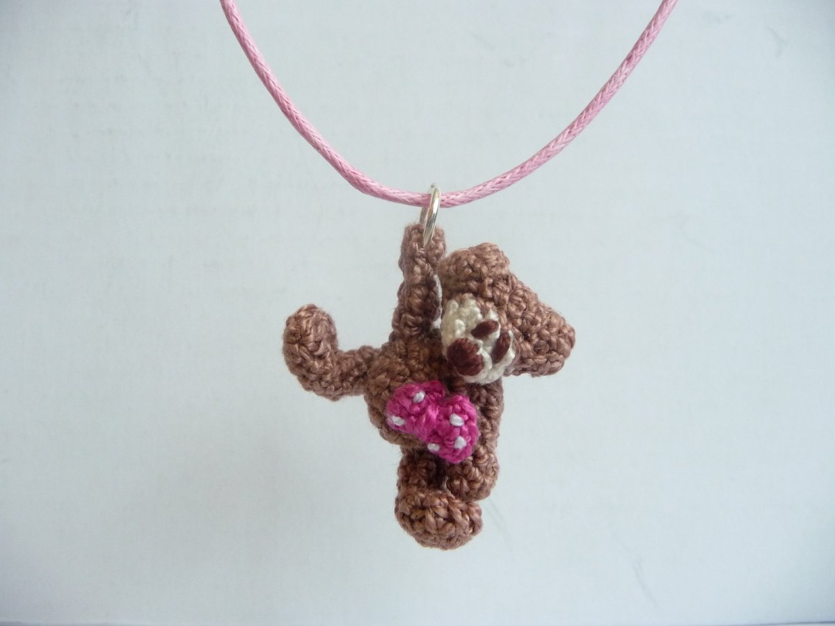 Medvídek na krk v růžové