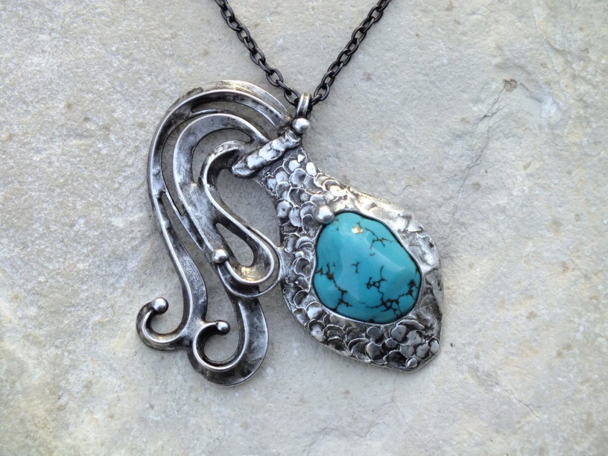 Znamení VODNÁŘ - náhrdelník s tyrkysem