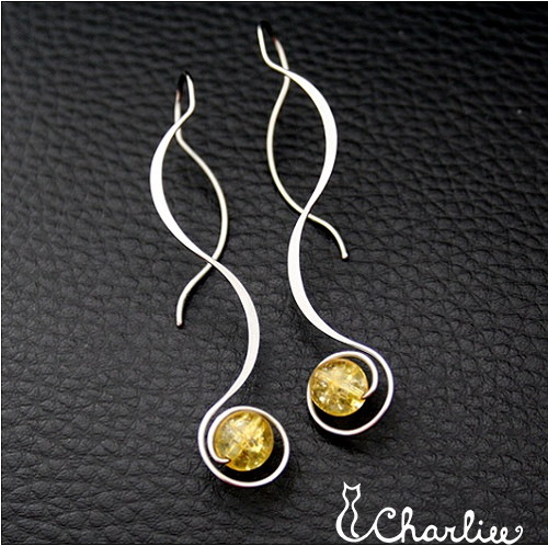 PROVLÉKACÍ SPIRÁLY-CITRÍN-tepané- hypoalergenní chirurgická ocel