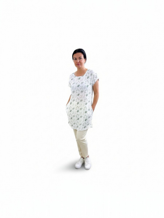 Dámské šaty MUŠELIN lístečky-S/M