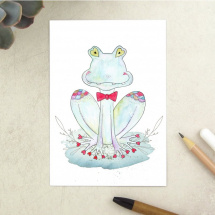 Zamilovaný žabák - pohlednice