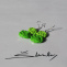 Naušnice - fimo kytičky zelené