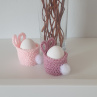 Košíčky - velikonoční zajíček růžový - set 2 ks
