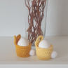 Košíčky - velikonoční zajíček žlutý - set 2 ks