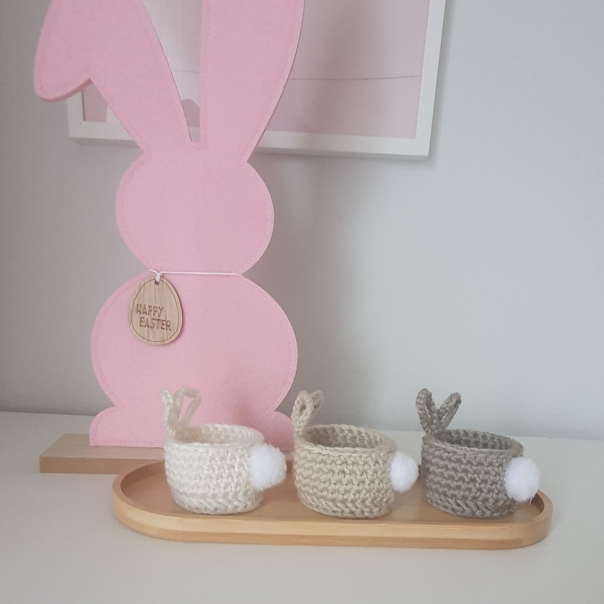 Košíčky - velikonoční zajíček  - set 3 ks