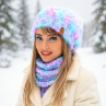 Souprava čepice a nákrčníku / merino 2673