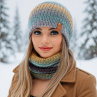 Pletená vlněná čepice s nákrčníkem 2663