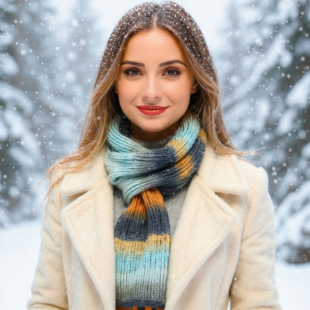 Pletená vlněná šála 2689