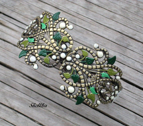 Náramek s filigránem-patinovaný 4