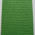 Embosovaná karta  - motiv písmo - zelená