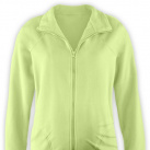 těhotenská MIKINA, zip, fleece, světle zelená