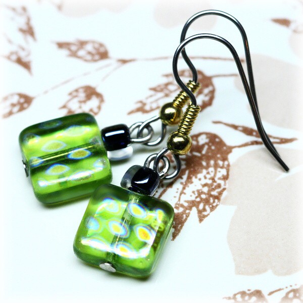 Zelené náušničky