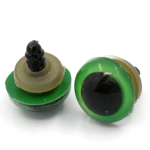 Bezpečnostní oči - zelené 12mm, 1 pár