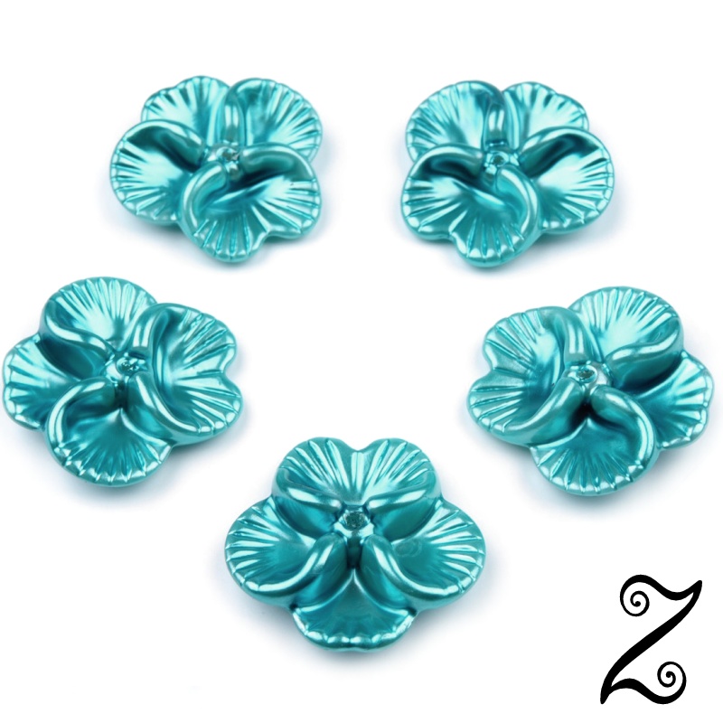 Květ GLANCE, azurová (10ks)