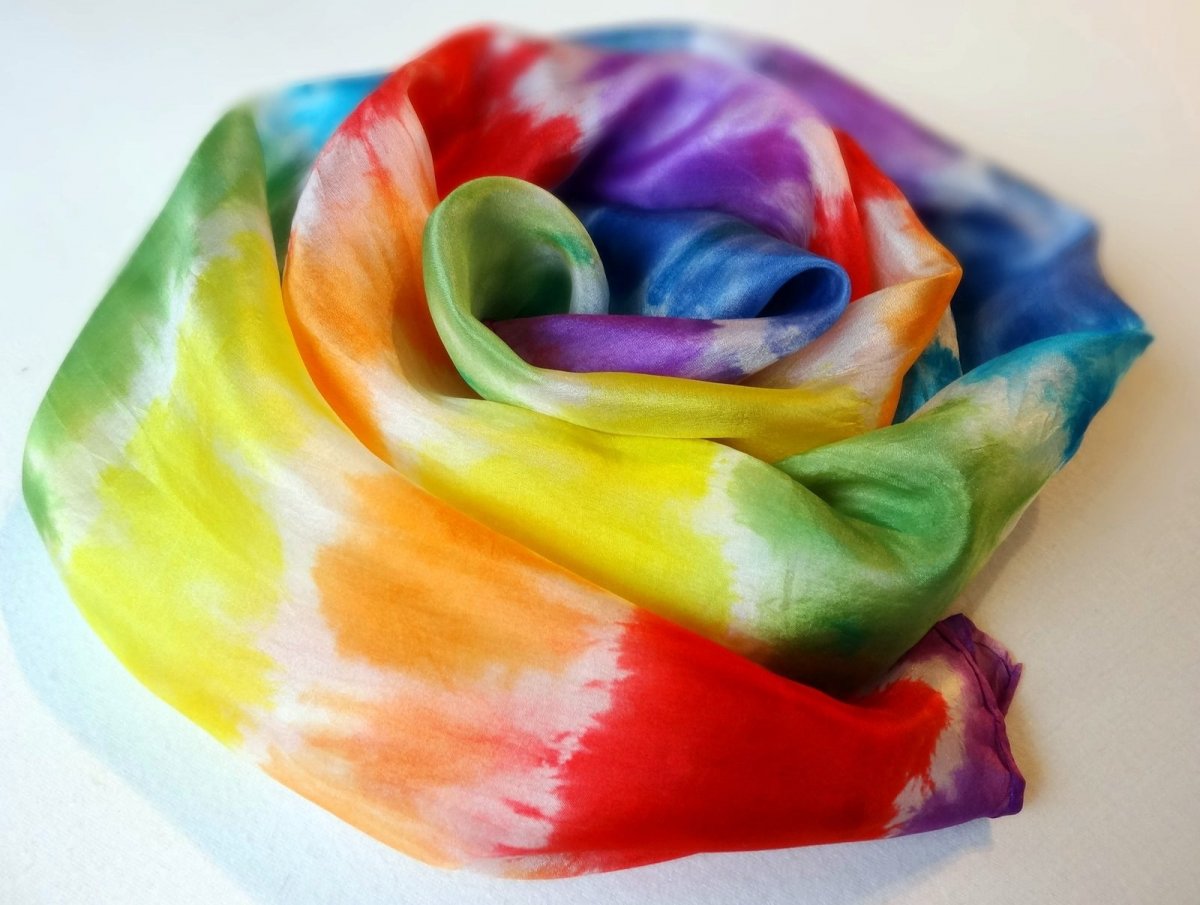 Duhový most - hedvábná šála