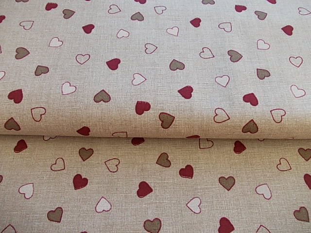 100 % BAVLNA - srdíčka na režné