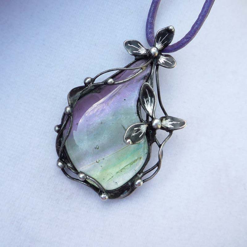 Živé květy...flakón / sklo /