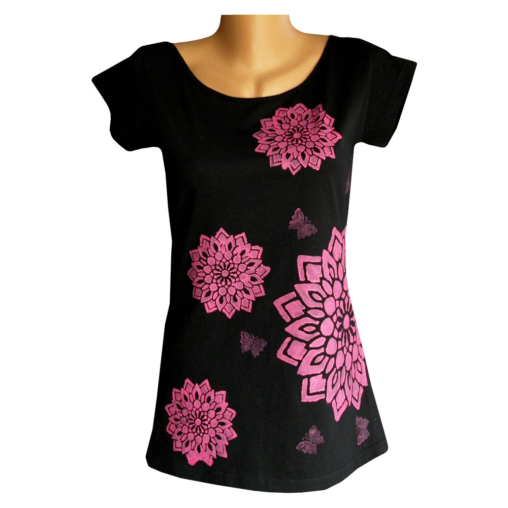 Dámské tričko růžově malované velikost na přání