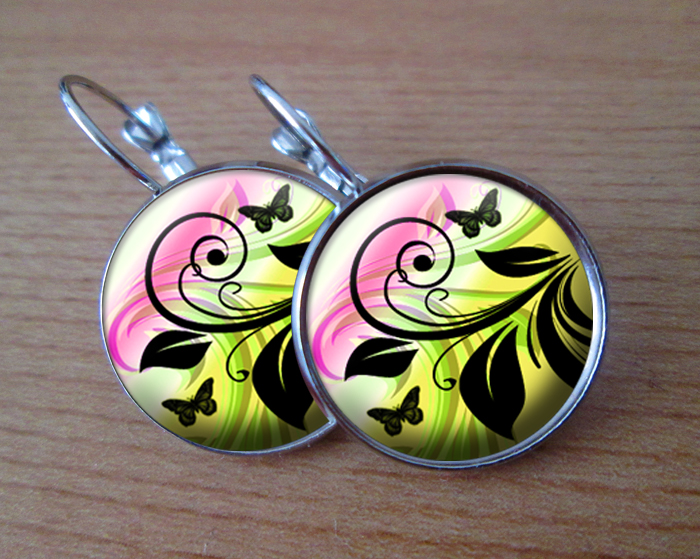 COOL VISACÍ NÁUŠNICE - Žlutorůžové