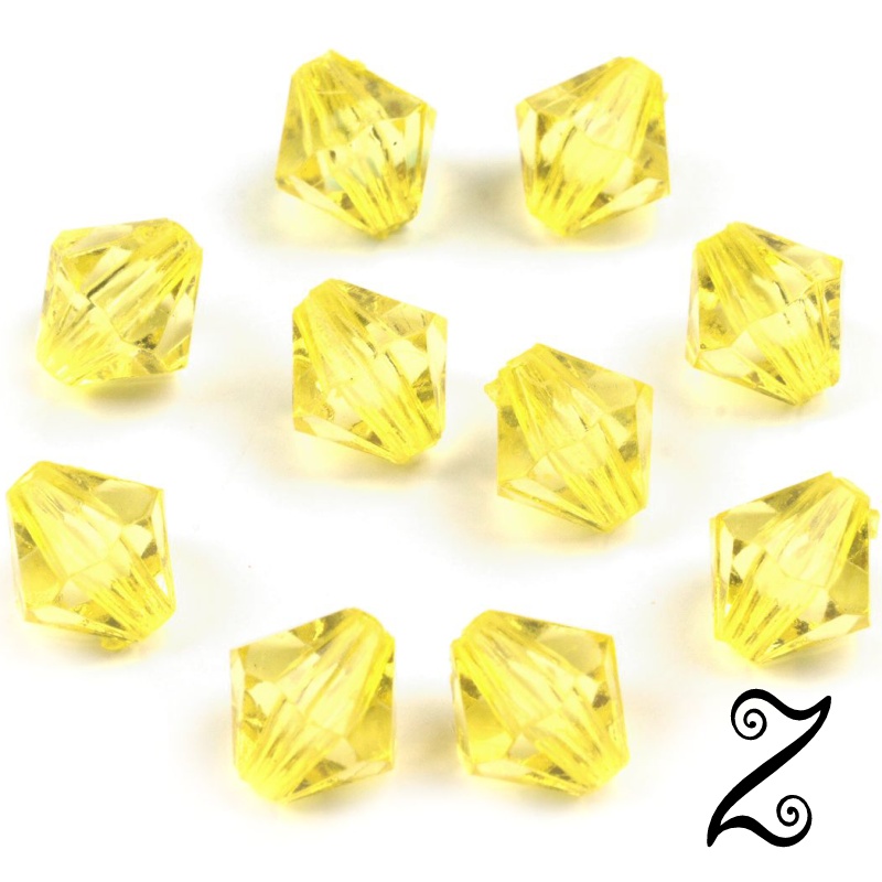 Broušené, žlutá, 8 mm (50ks)