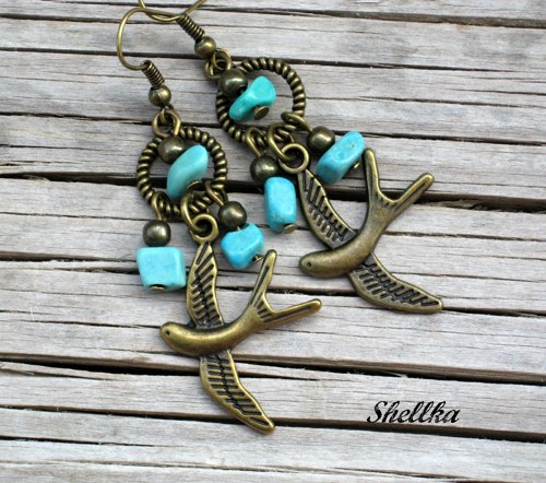 Náušnice s tyrkysem