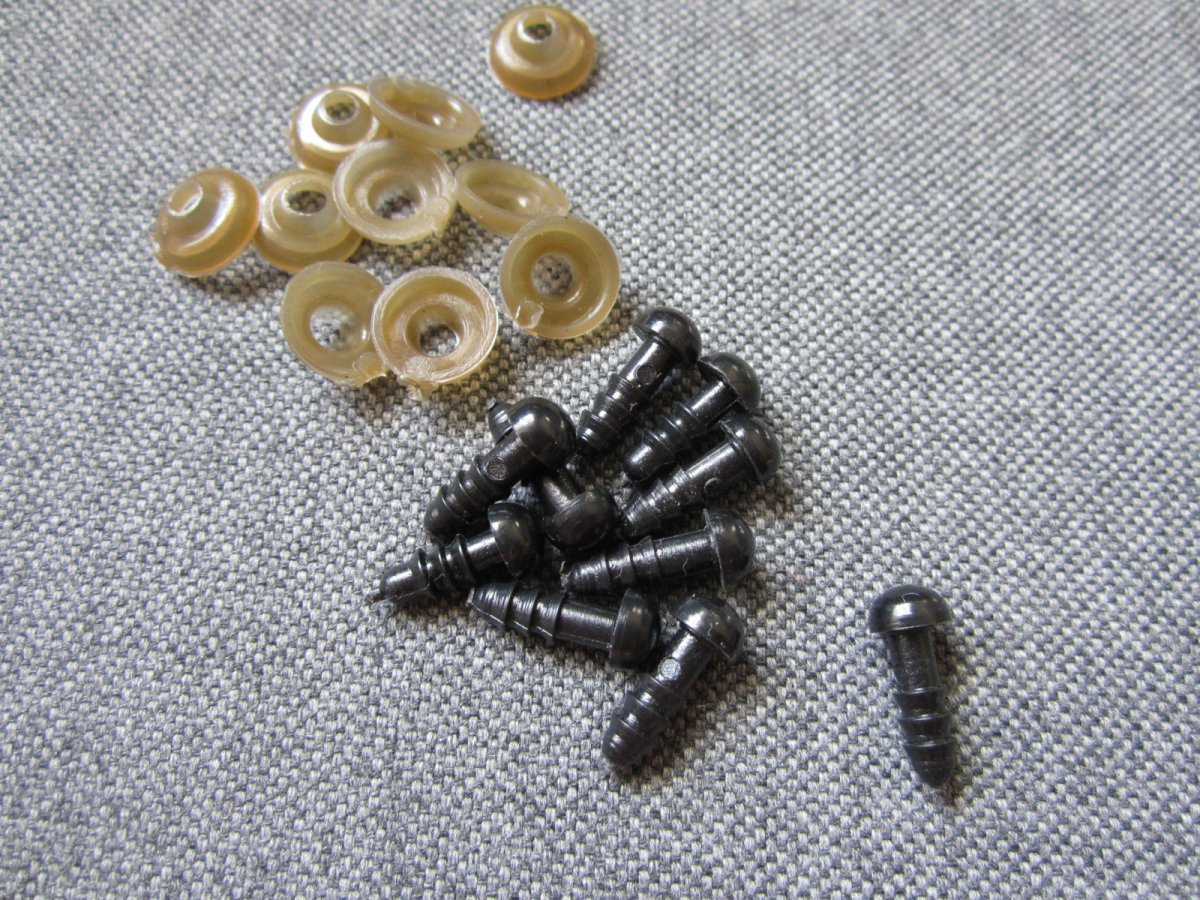 Bezpečnostní oči, černá barva, 6mm AKCE, cena za 5párů