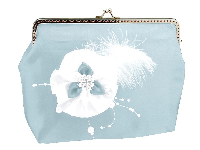 Dámská společenská kabelka světle modrá 1185