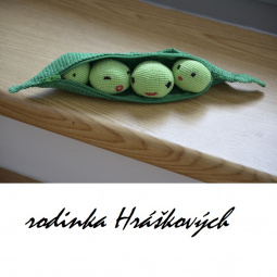 Rodinka Hráškových Háčkovaná hračka